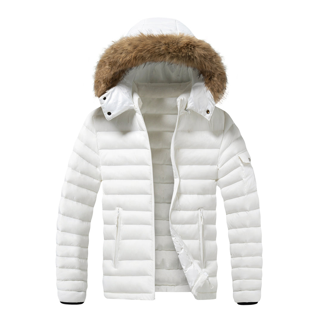 Nolan – Men's Fur Hood Quilted Puffer Jacket 2