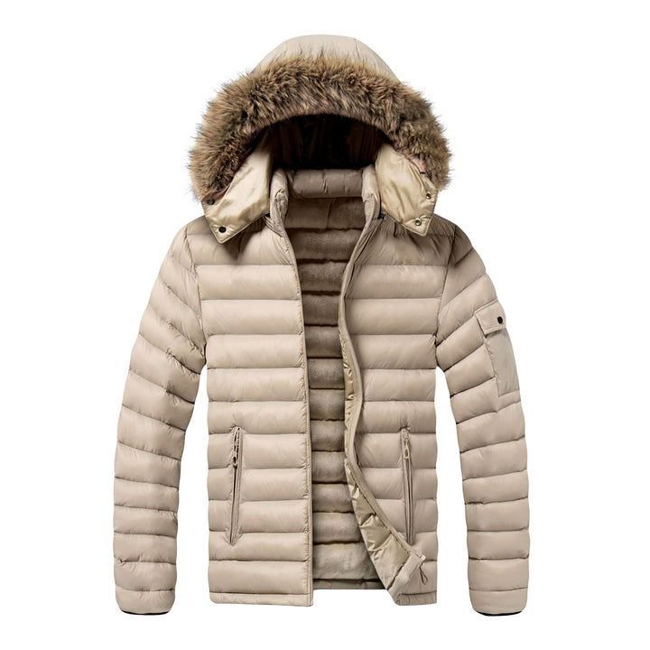 Nolan – Men's Fur Hood Quilted Puffer Jacket 3