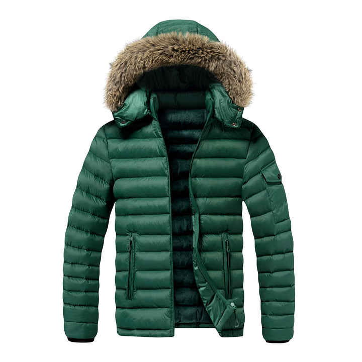 Nolan – Men's Fur Hood Quilted Puffer Jacket 4