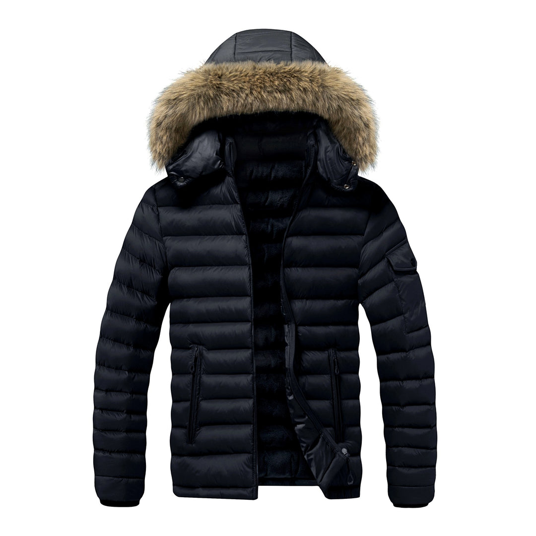 Nolan – Men's Fur Hood Quilted Puffer Jacket 5