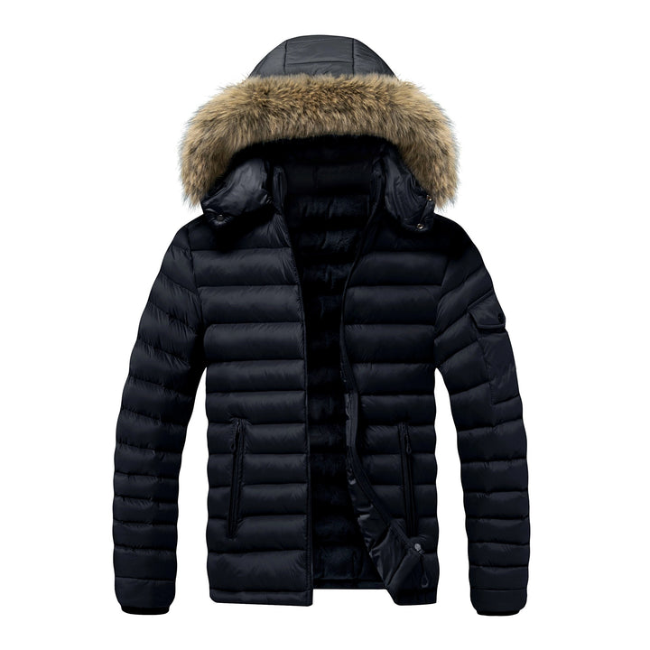 Nolan – Men's Fur Hood Quilted Puffer Jacket 5