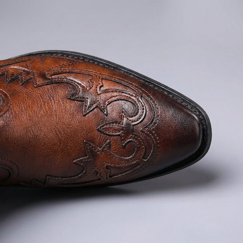 Nollan - Men's Genuine Leather Embossed Chelsea Boots