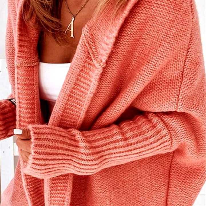Olivia - Women's Open-Front Hooded Knit Cardigan 11