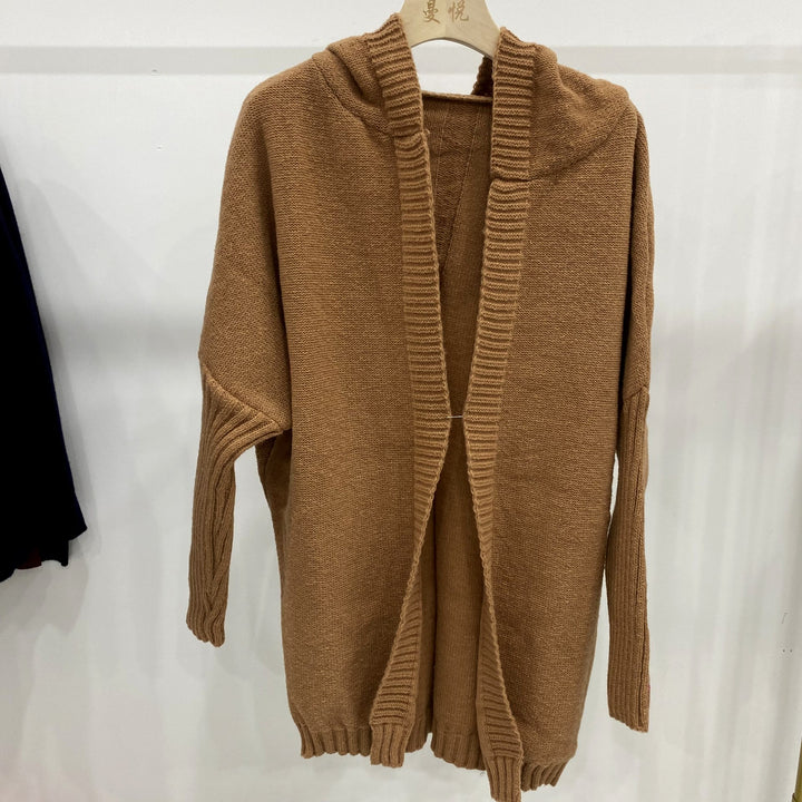 Olivia - Women's Open-Front Hooded Knit Cardigan 12