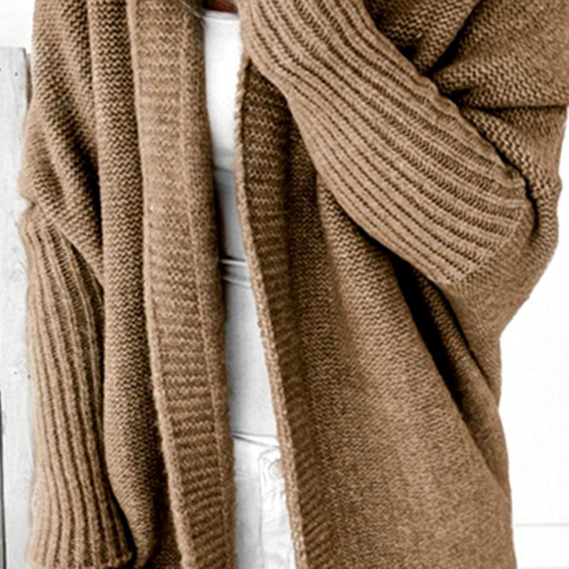 Olivia - Women's Open-Front Hooded Knit Cardigan 3