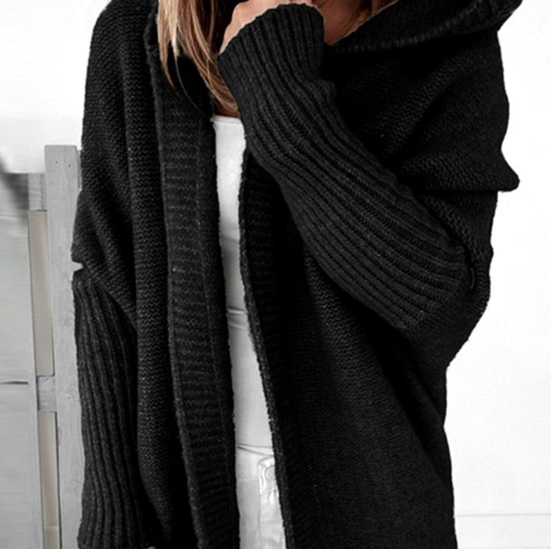 Olivia - Women's Open-Front Hooded Knit Cardigan 7