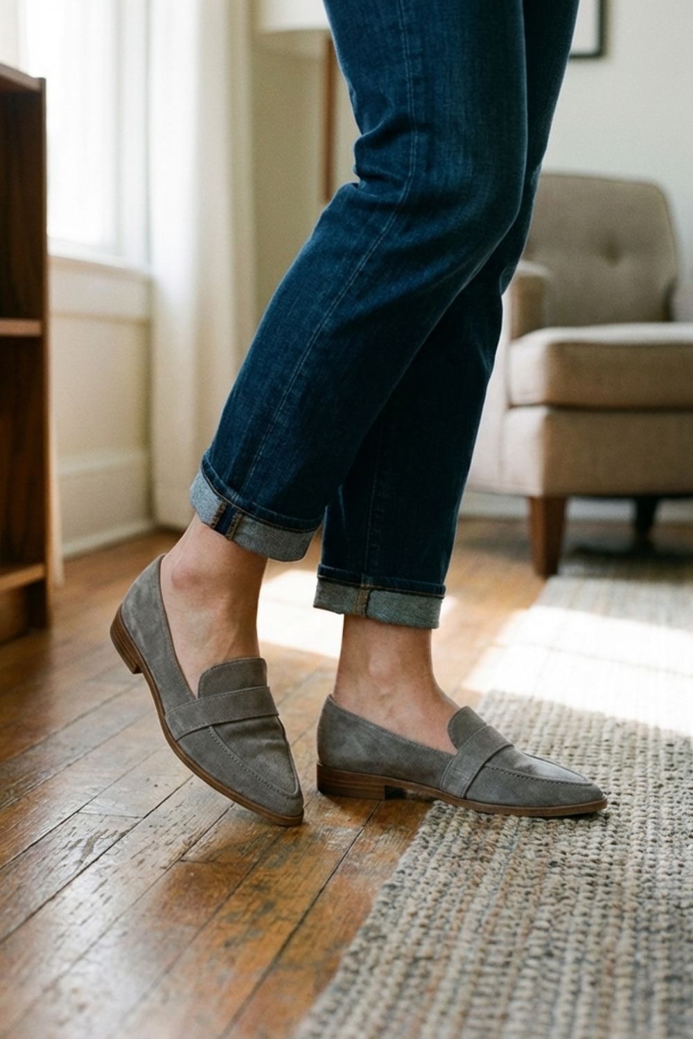 Ophelia - Women's Suede Pointed-Toe Loafer