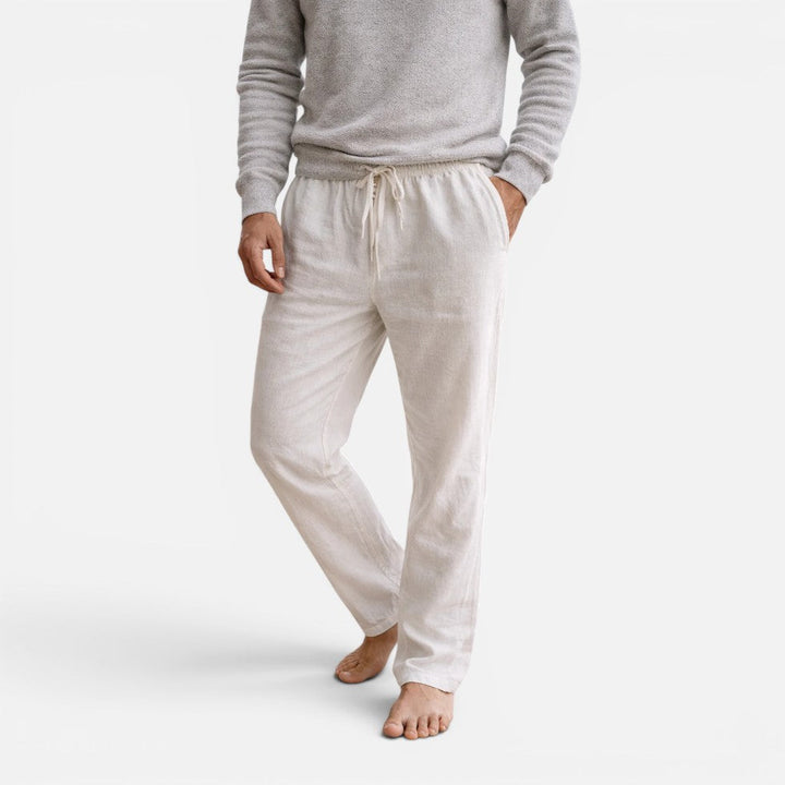 Orson - Men's Drawstring Linen-Look Straight Pants