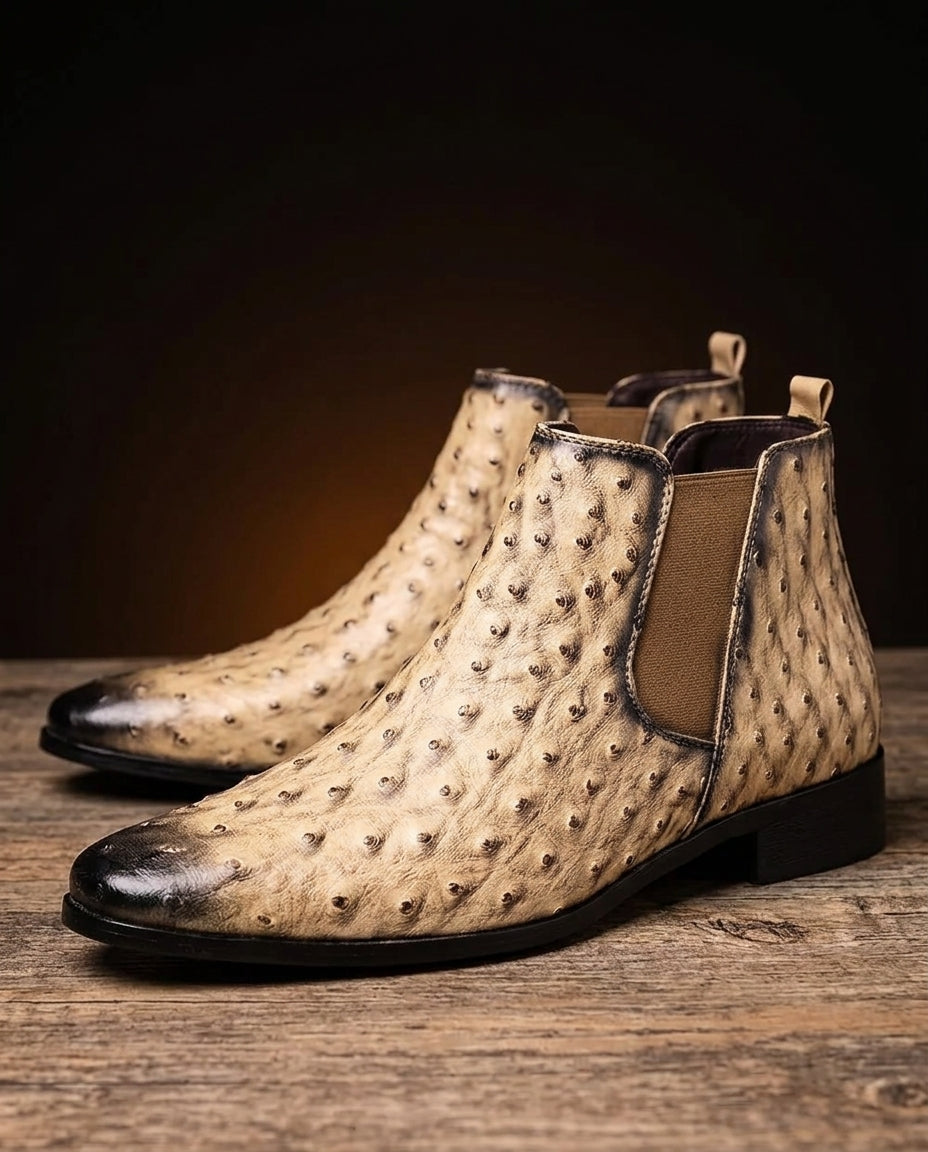 Orson - Men's Studded Leather Chelsea Boots