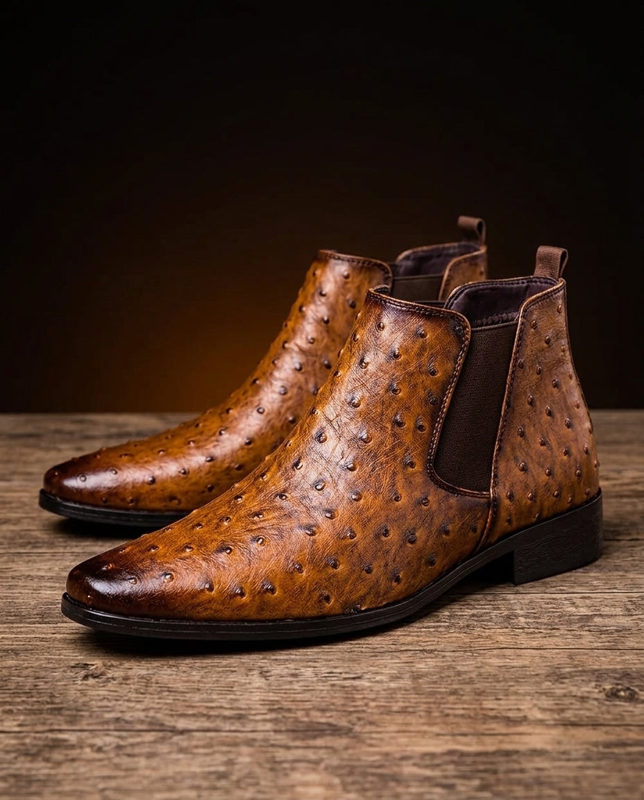 Orson - Men's Studded Leather Chelsea Boots