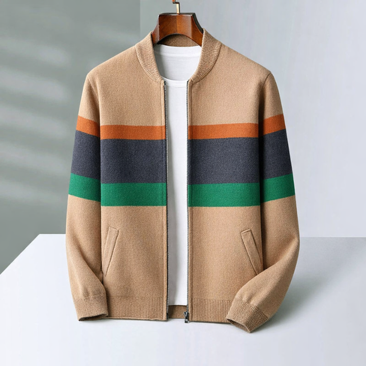 Orval - Men's Striped Zip Cardigan