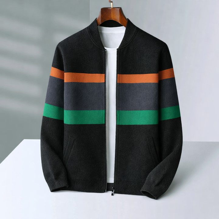 Orval - Men's Striped Zip Cardigan