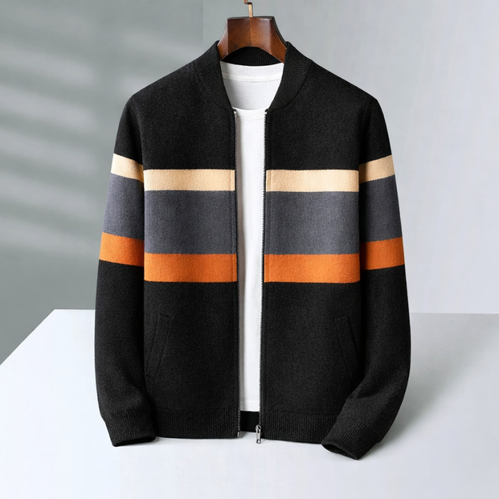 Orval - Men's Striped Zip Cardigan