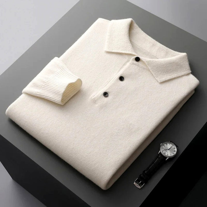 Pablo - Men's Long Sleeve Knit Polo Sweater 5