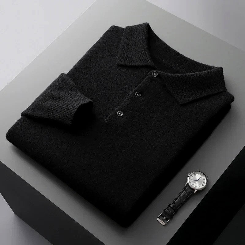 Pablo - Men's Long Sleeve Knit Polo Sweater 6