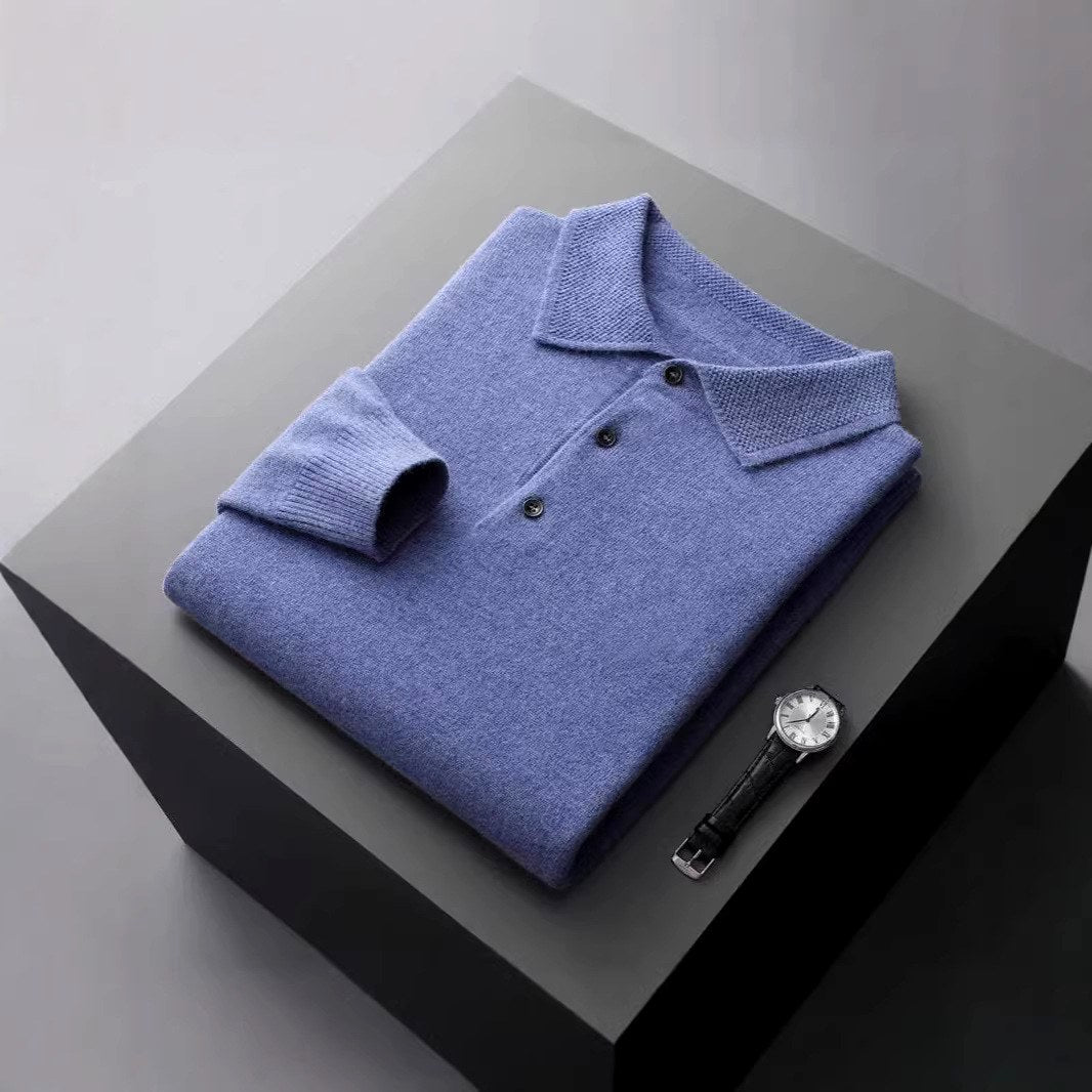 Pablo - Men's Long Sleeve Knit Polo Sweater 7