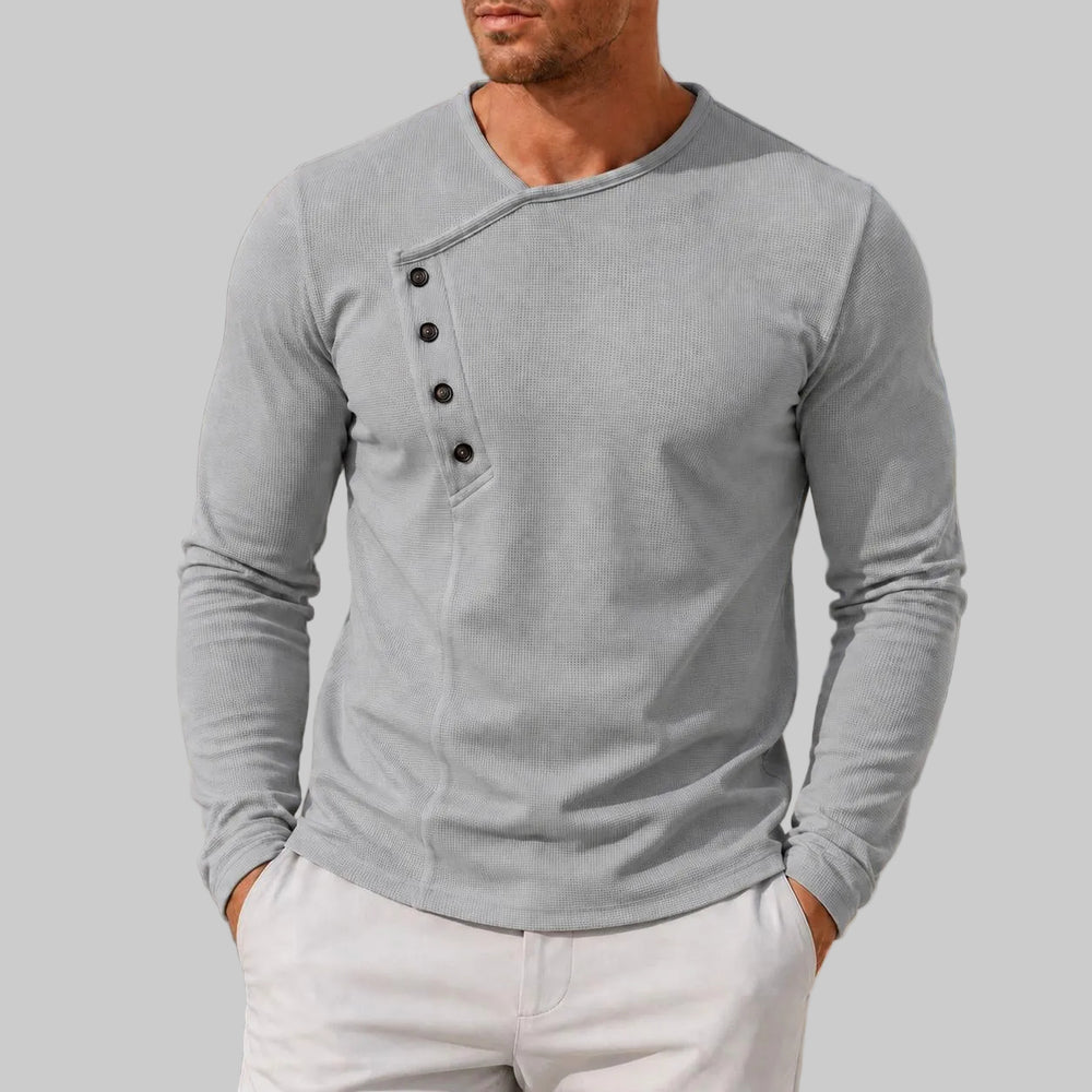 Paul - Men’s Long Sleeve Asymmetric Button Shirt 3