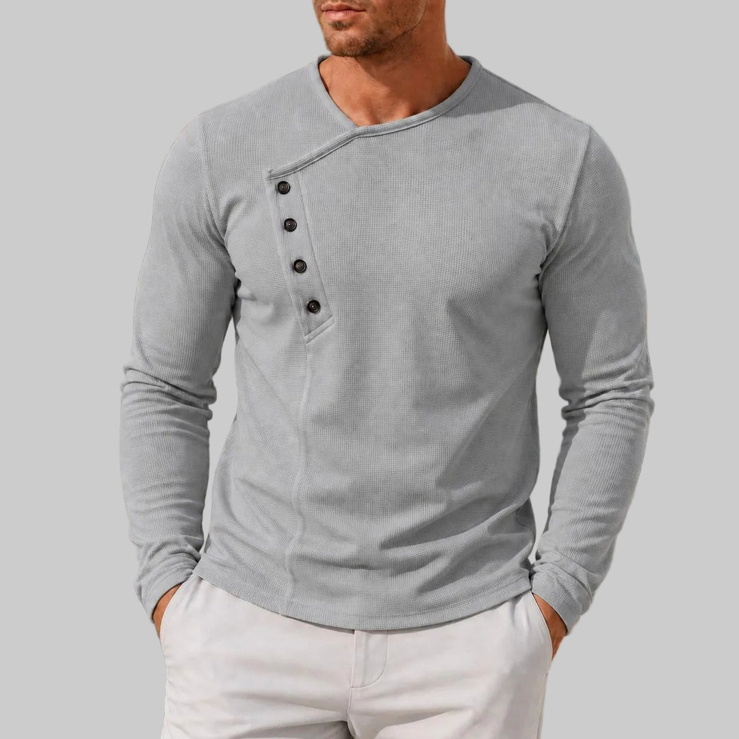 Paul - Men’s Long Sleeve Asymmetric Button Shirt 3