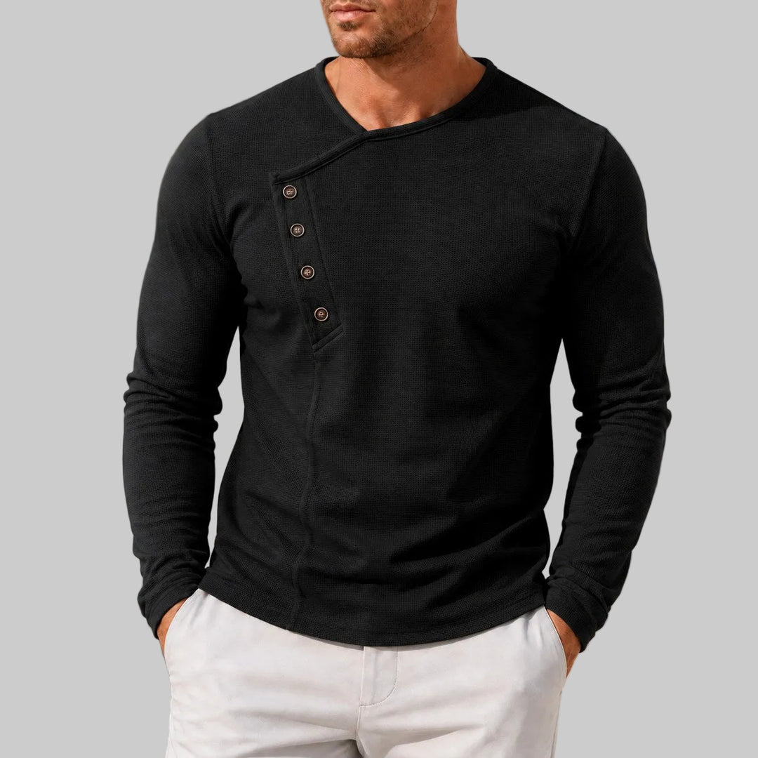 Paul - Men’s Long Sleeve Asymmetric Button Shirt 5