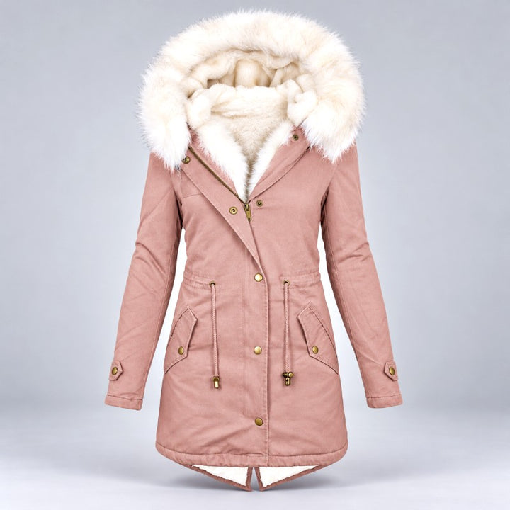 Paula - Women's Hooded Parka with Plush Trim 1