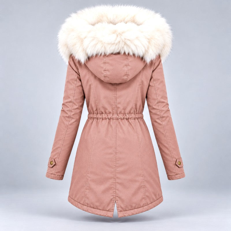 Paula - Women's Hooded Parka with Plush Trim 4