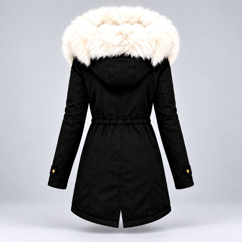 Paula - Women's Hooded Parka with Plush Trim 5
