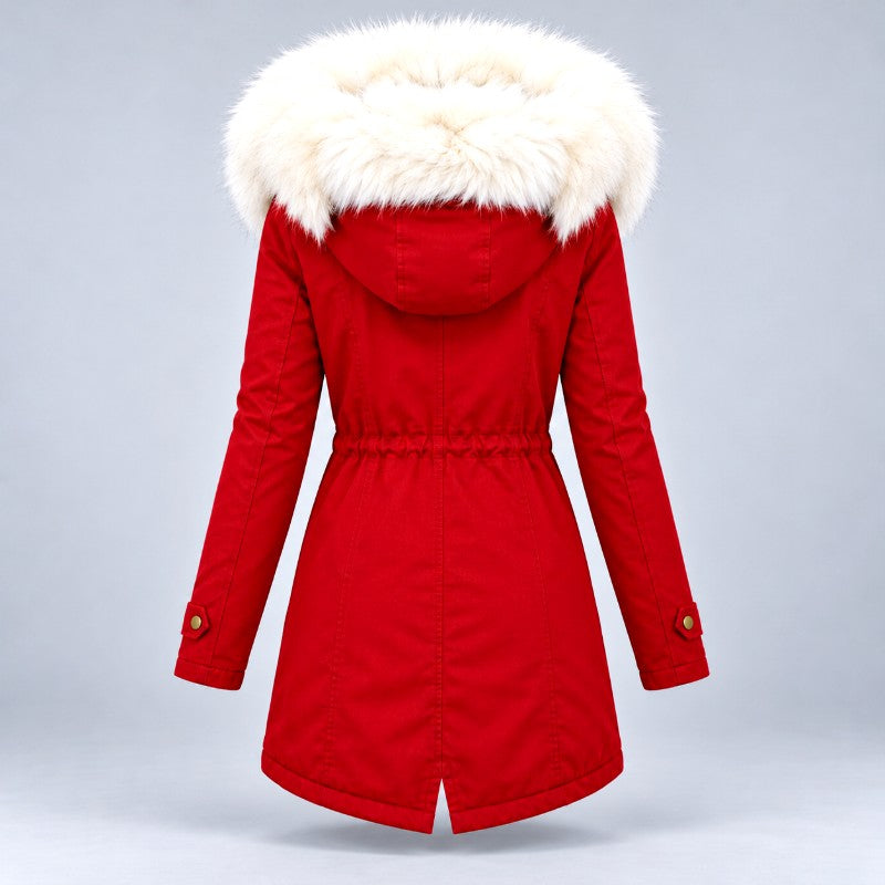 Paula - Women's Hooded Parka with Plush Trim 6