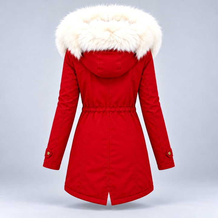 Paula - Women's Hooded Parka with Plush Trim 6