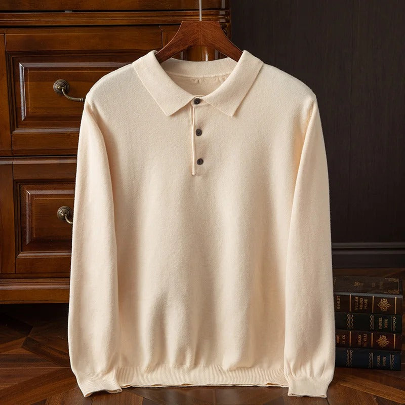 Percival - Men's Wool Polo Collar Sweater