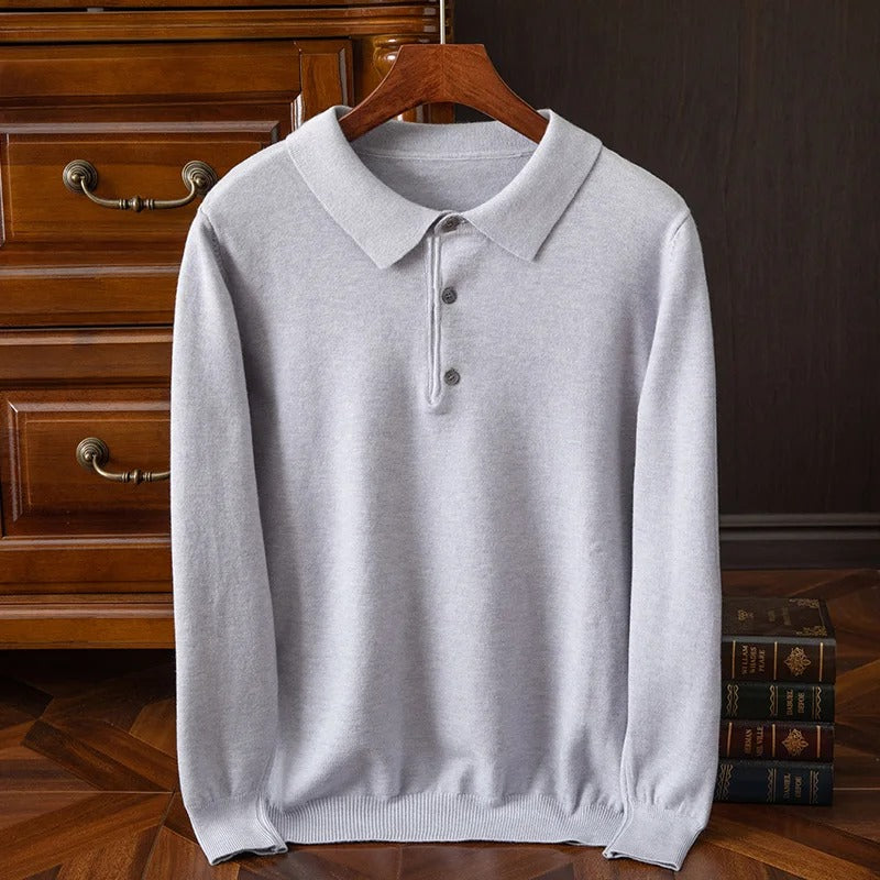 Percival - Men's Wool Polo Collar Sweater