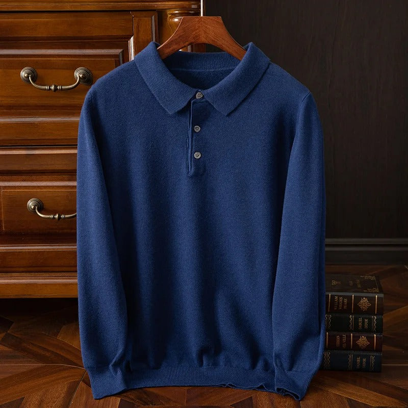 Percival - Men's Wool Polo Collar Sweater