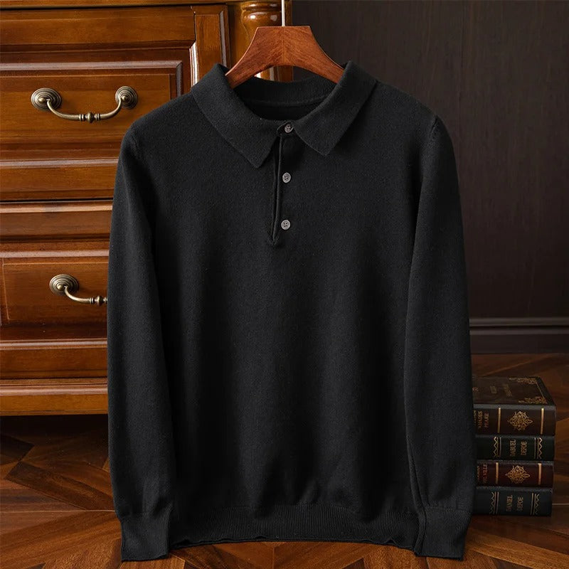 Percival - Men's Wool Polo Collar Sweater