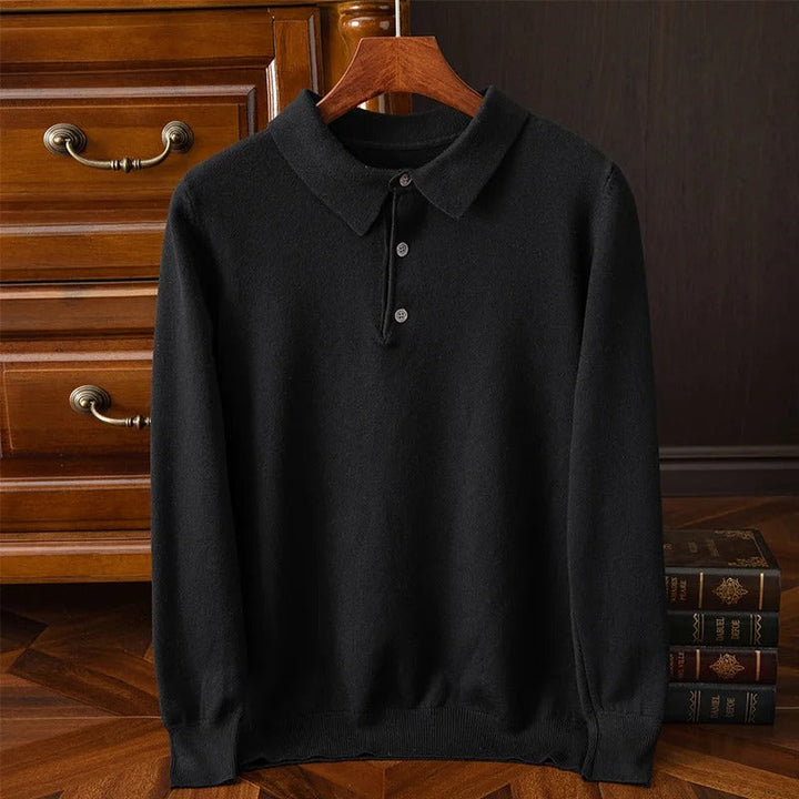 Percival - Men's Wool Polo Collar Sweater