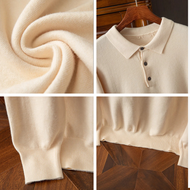 Percival - Men's Wool Polo Collar Sweater