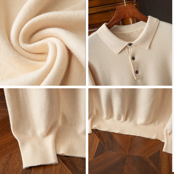Percival - Men's Wool Polo Collar Sweater
