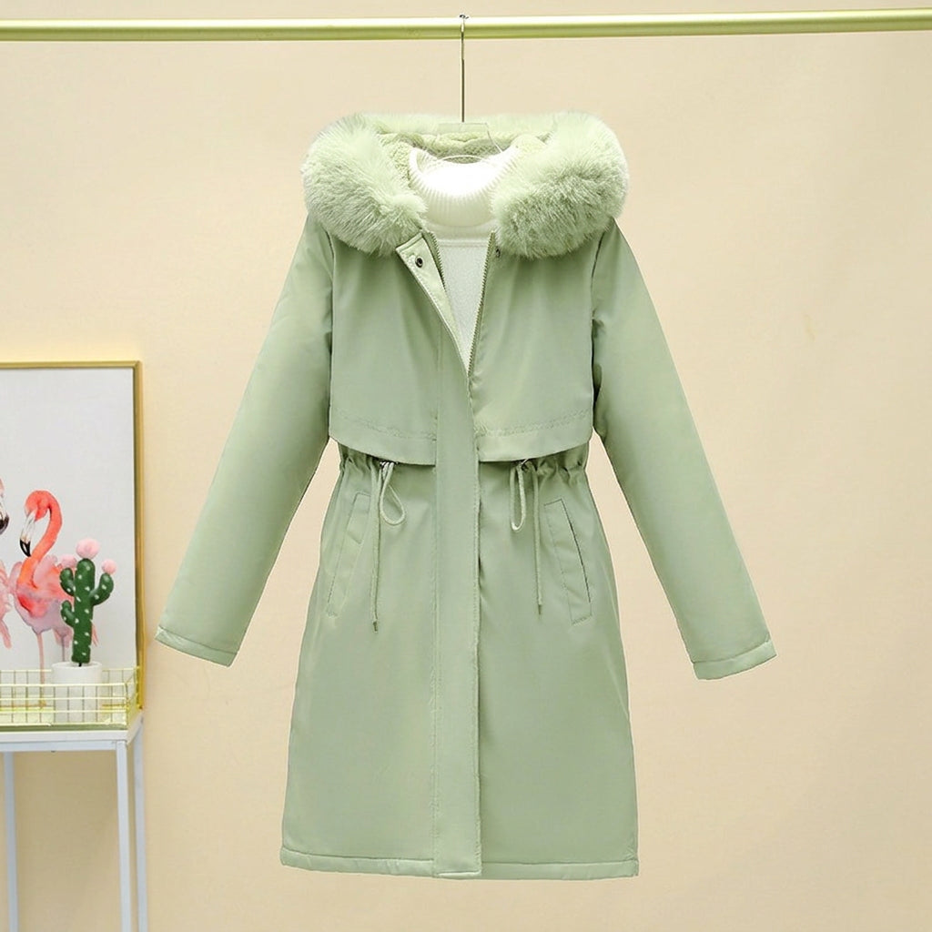Peyton - Women's Mid-Length Faux Fur Hooded Parka Coat 6
