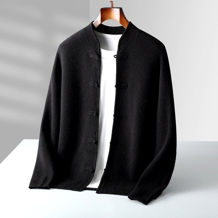 Philip - Men’s Cashmere Mandarin Collar Cardigan 3