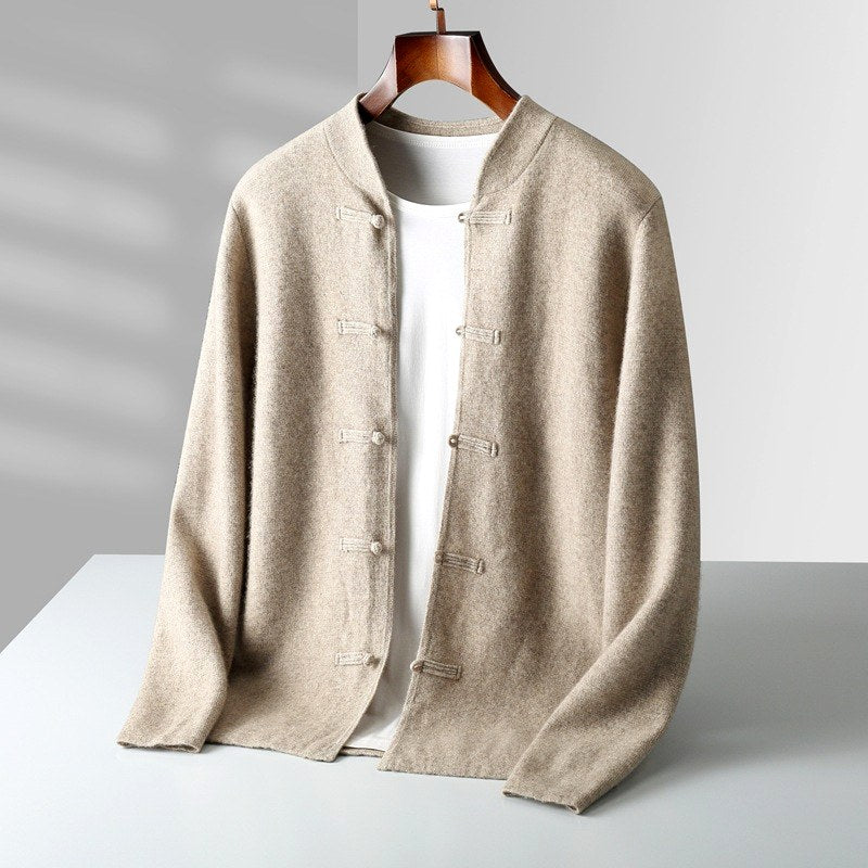 Philip - Men’s Cashmere Mandarin Collar Cardigan 5