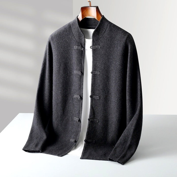 Philip - Men’s Cashmere Mandarin Collar Cardigan 6