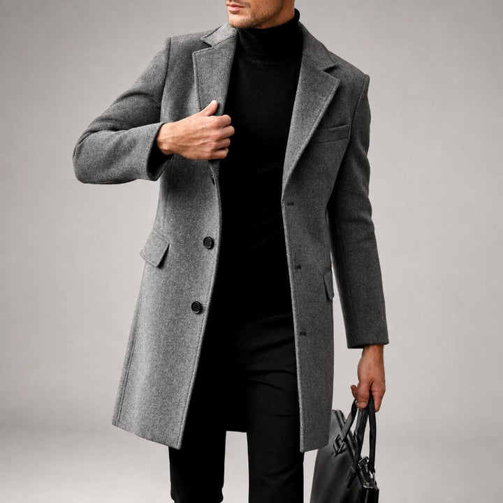 Preston – Men's Notched Lapel Single-Breasted Coat 1