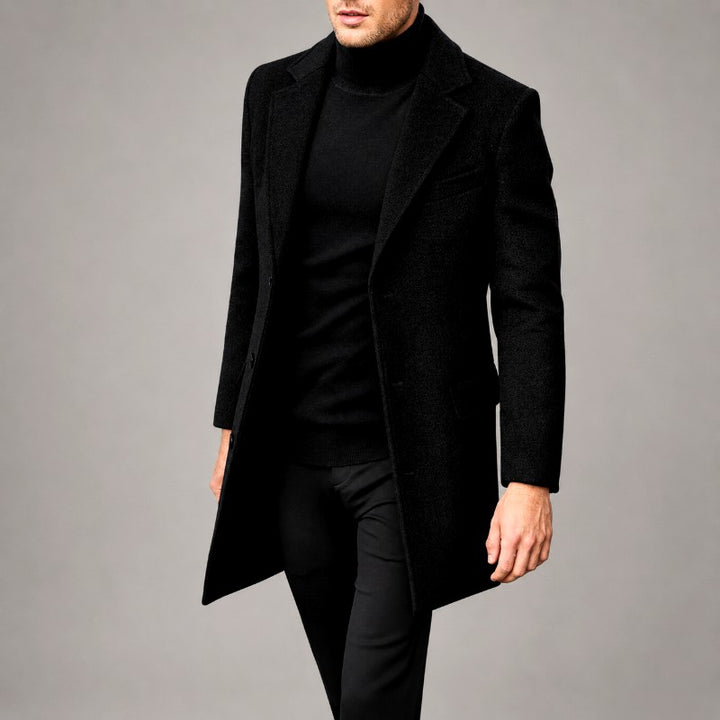 Preston – Men's Notched Lapel Single-Breasted Coat 4