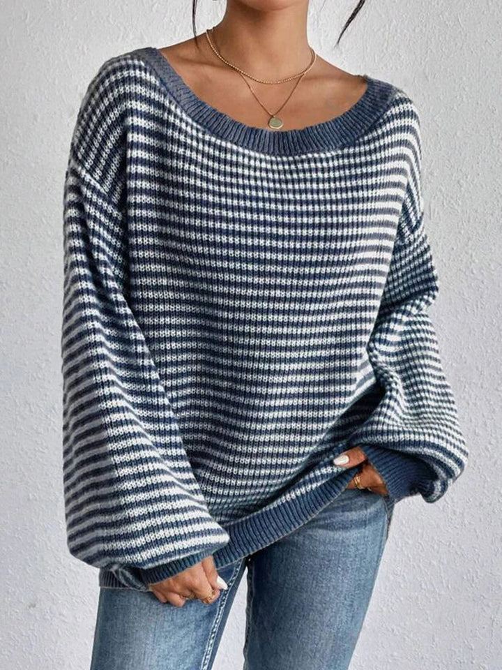 Quinley - Women's Oversized Drop-Shoulder Ribbed Sweater