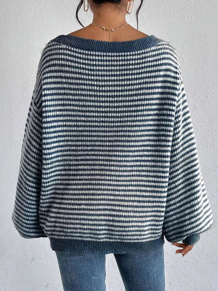 Quinley - Women's Oversized Drop-Shoulder Ribbed Sweater