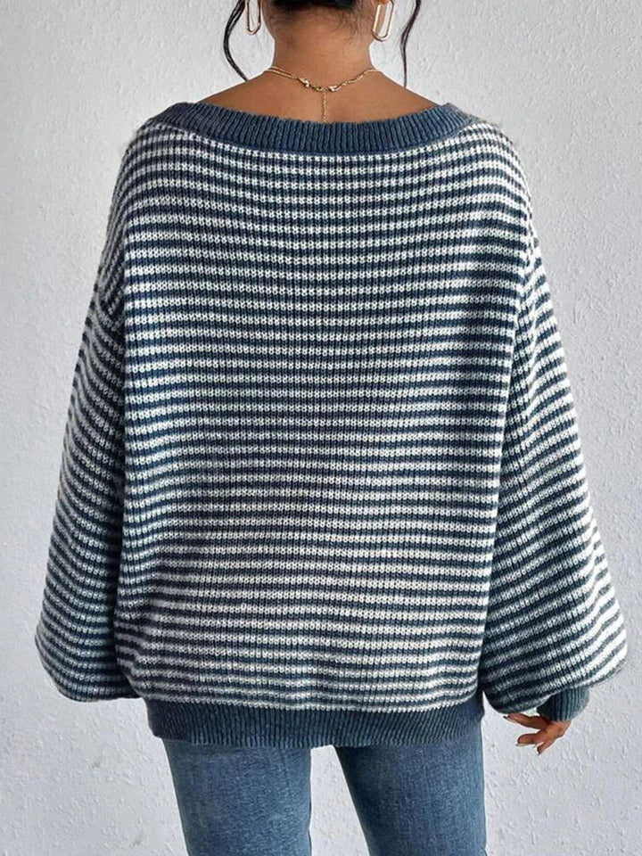 Quinley - Women's Oversized Drop-Shoulder Ribbed Sweater