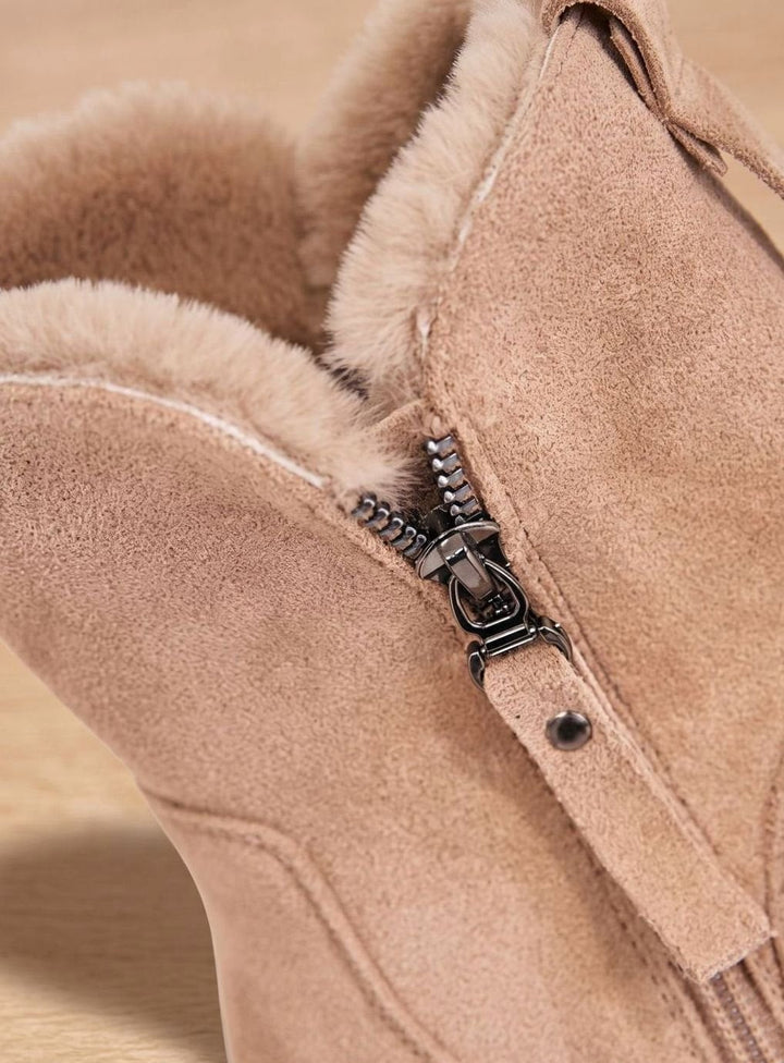 Quinley - Women's Suede Fur-Lined Ankle Boots