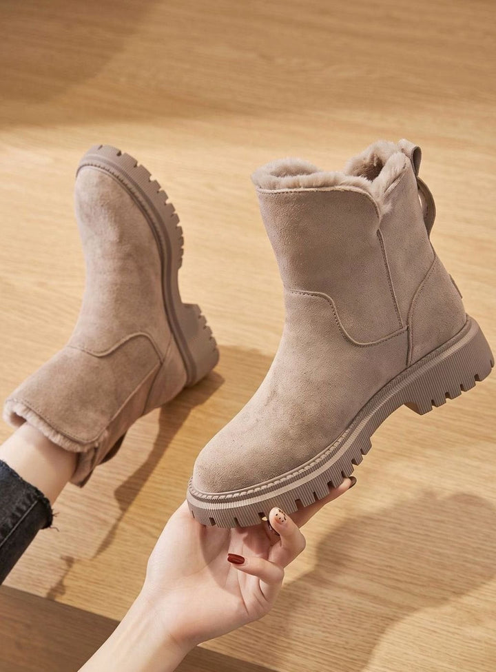Quinley - Women's Suede Fur-Lined Ankle Boots