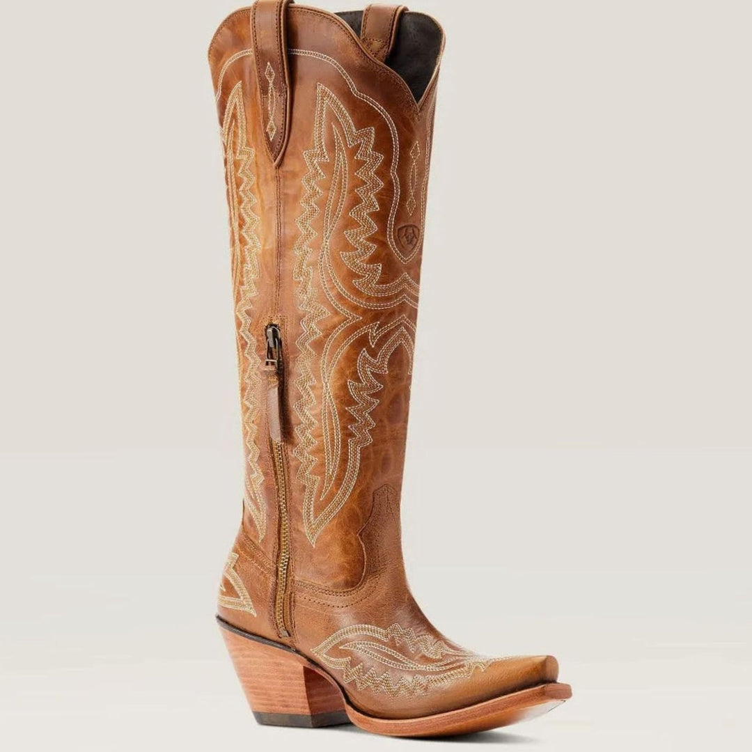 Quintessa - Women's Embroidered Cuban Heeled Cowboy Boots