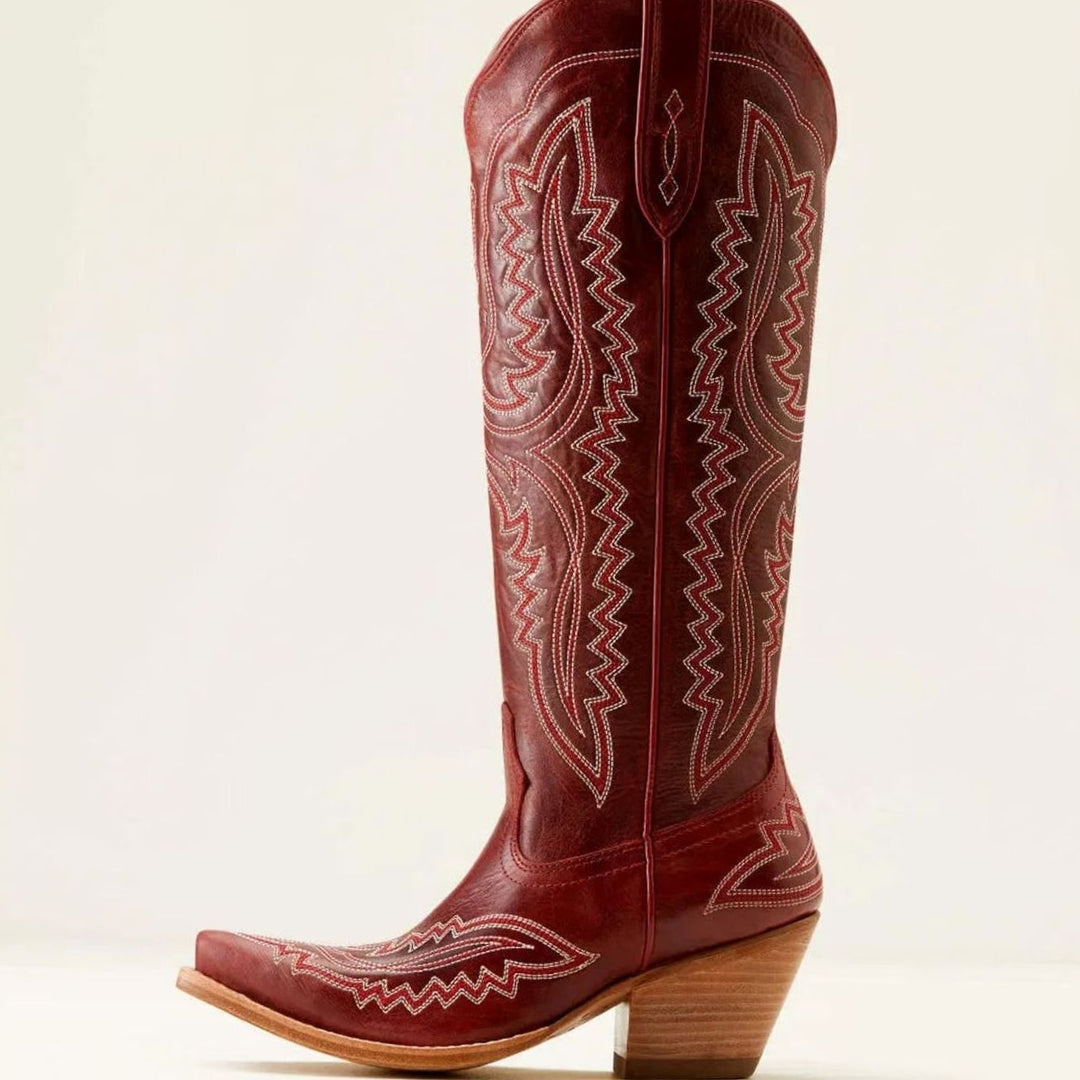 Quintessa - Women's Embroidered Cuban Heeled Cowboy Boots