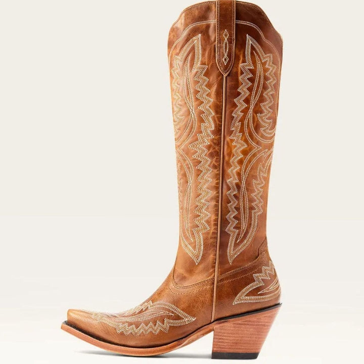 Quintessa - Women's Embroidered Cuban Heeled Cowboy Boots