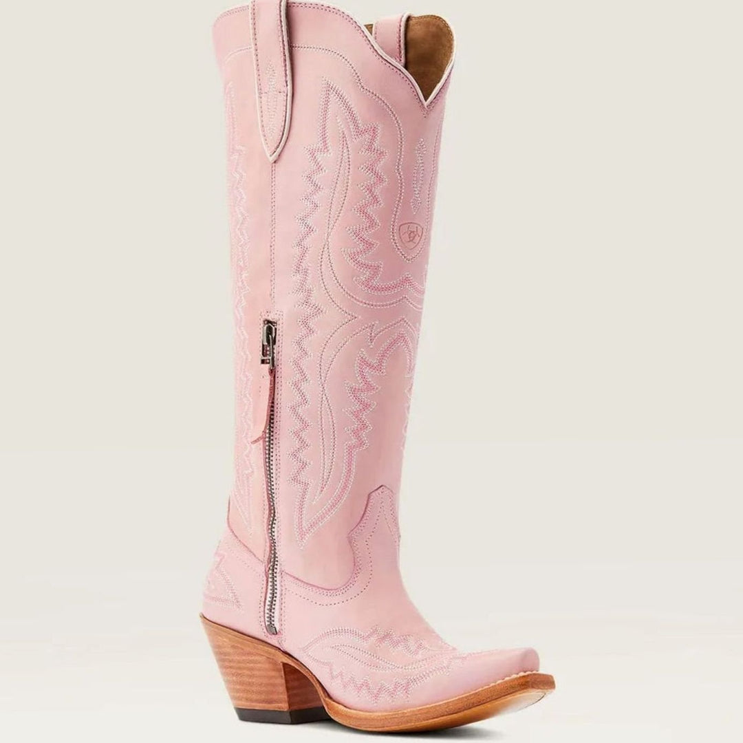 Quintessa - Women's Embroidered Cuban Heeled Cowboy Boots